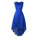 TANGNADE Women's Vintage Lace Solid Spring Vintage Country Rock Cocktail Dress