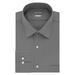 Mens Van Heusen Fitted Lux Sateen Stretch Spread-Collar Dress Shirt Gray