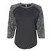 LAT - New MmF - Women - Women's Baseball Fine Jersey Three-Quarter Sleeve Tee