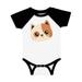 Inktastic Cute Cat, Little Cat, Cat Head, Orange Cat Infant Short Sleeve Bodysuit Unisex