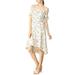 Allegra K Women's Spaghatti Straps Ruffled A-Line Midi Floral Dress