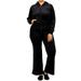 2 Piece Womens PLUS SIZE Velour SET JOGGING set Hoodie PANTS Track Suit 1X-2X-3X