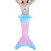 Colisha 3PCS Girls Mermaid Tail Swimsuits Bikini Beachwear Summer Swimmwear 2-13Y Kids Children Swimming Costumes Lace Up Tops + Briefs + Skirts