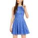 Dress Periwinkle Junior Scalloped Lace Fit & Flare 7