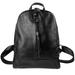 Vegan Leather Vogue Series Women's Backpack For Travel, School, Work, Daily Use With Adjustable Straps and Interior and Exterior Zippered Pockets (Black)