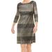 Womens Sheath Dress Gold Black Petite Striped $89 12P