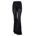 Womens Bootcut Jeans Stretch Denim Pants Bell Bottoms Ladies Casual Low Waist Slim Fit Flared Trousers