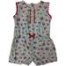 Carters Infant Girls White Coral Blue Floral Single Romper Outfit Baby Bodysuit