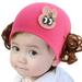 Fysho Toddler Kids Baby Girl Cute Wig Design Winter Warm Hat Cap Headwear, Cartoon Rabbit Eyes