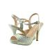 Blossom Robin 214 Women's Peep Toe Crystal Strappy Heels