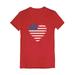 Tstars Girls 4th of July Shirts for Girl Kids Love USA Patriotic 4th of July Gift American Heart Flag Independence Day Graphic Tee Gifts for Fourth of July Girls Fitted Kids Child T Shirt