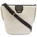 DKNY Shane Sherpa Mini Bucket Bag Faux Shearling Crossbody - Ivory