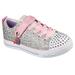 Skechers girls Sparkle Lite - Leopard Shines Sneaker, Silverver/Multi, 2.5 Little Kid US