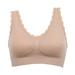 Wuffmeow New Arrival Casual Women Solid Lace Fitness Bra Padded Bra Crop Top Stretch Vest