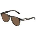 Salvatore Ferragamo Striped Grey Round 55mm Sunglasses SF916S 38780 003 55