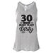 Womenâ€™s "30 And Ready To Get Dirtyâ€� Bella Ladies Tank Top - Funny Workout Shirt Large, Gray