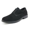 Bruno Marc Men's Casual Sneakers Leather Dress Shoes Lace Up Wing Tip Suede Oxfords Shoes LG19001M BLACK Size 8