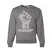 Black Lives Matter Say Their Names BLM Freedom Fist Mens Black Pride History Crewneck Sweatshirt, Heather Grey, Medium