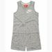 Nike Little Girls Dot Print Romper Gray Size 4