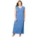 Roaman's Women's Plus Size Side-Slit T-Shirt Dress Maxi Length