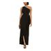 Adrianna Papell Womens One Shoulder Solid Formal Dress