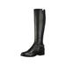 Cole Haan Women's Shoes Idina Stretch Boot Leather Round Toe Knee High Fashion Boots