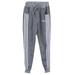 Men's Stitching Elastic Sports Pants, Absorbent Baggy Long Trousers with Pockets