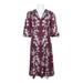 Gal Meets Glam V-Neck Long Sleeve Zipper Back Floral Print SIlk Dress-PURPLE LILAC