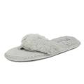 DREAM PAIRS Women Soft Faux Fur Thong SLippers Women's Slip on House Slippers Fuzzy Warm Houseslippers Shoes SPA-03 GREY Size 6