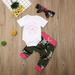3PCS Newborn Infant Baby Girl Boys Clothes Tops Romper Pants Matching Outfits