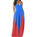 UKAP Women Summer Sleeveless Sundress Loose Casual Tie Dye Maxi Dress Classic Fitting Casual Long Dress with Pockets