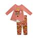 4-6X Girls Christmas Outfit Santa Oh What Fun Tunic Set 4