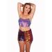 Western Fashion 2270-PRPGLD-LXL Reversible Shorts with Zipper, Purple & Gold - Large & Extra Large