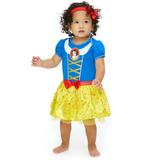 Disney Princess Snow White Baby Girls Costume Bodysuit Dress Headband 0-6 Months