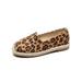 Lacyhop Womens Casual Flat Shoes Ladies Slip On Fashion Breathable Leopard Loafers