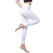 SEASUM High Waist Yoga Leggings For Women Laser Tummy Control Workout Pants 4 Way Stretch Yoga Leggings Gym Fitness Athletic Tights White XL