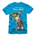 Men's Lost Gods Check Meowt Cat Graphic Tee Turquoise