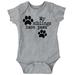 Brisco Brands Siblings Have Paws Funny Animal Pet Unisex Baby Bodysuits