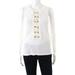 Pre-ownedBarbara Bui Womens Sleeveless Lace Up Round Neck Blouse White Size 38