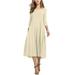 Women Long Sleeve Loose Shirt Dress Solid Color Long Maxi Casual Oversized Swing Skater Midi Dresses Plus Size S-3XL
