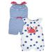 Gerber Baby Girls Rompers, 2-Pack