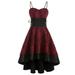 Follure summer dresses Womne Vintage High Grade Cami Bandage Lace Up High Low Dress Party Dress