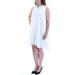 RACHEL ROY Womens White Sleeveless Collared Knee Length Hi-Lo Dress Size: S