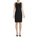 CALVIN KLEIN Womens Black Beaded Zippered Sleeveless Jewel Neck Short Sheath Cocktail Dress Size 6P