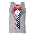 Shop4Ever Men's 4th of July USA Tuxedo American Flag Costume Graphic Tank Top