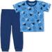 Sesame Street Cookie Monster, 2 Piece Set Jogger Outfit for Boys, Shirt and Pants, Size 18M Blue