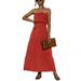 Women Strapless Maxi Dress Plus Size Tube Top Long Skirt Sundress Cover Up Summer Boho Holiday Party Dress