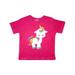 Inktastic Cute Little Unicorn, Unicorn With Rainbow Tail Toddler Short Sleeve T-Shirt Female