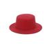 SSPalu Classic Wide Brim Winter Felt Fedoras Hat Men Women Derby Flat Top Hat