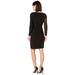 Adrianna Papell Illusion Bias Pin Tuck Dress Black